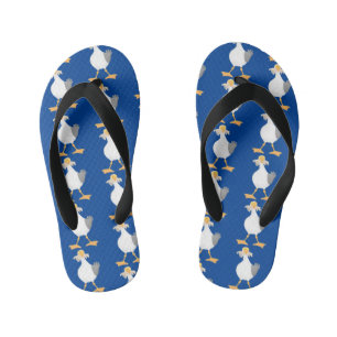 Funny seagull met Franse frieten cartoon Kinder Teenslippers
