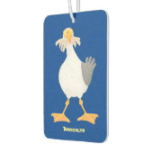 Funny seagull met Franse frieten cartoon Luchtverfrisser (Links)