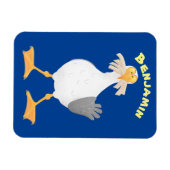 Funny seagull met Franse frieten cartoon Magneet (Horizontaal)