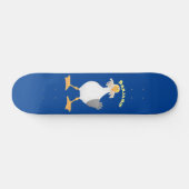 Funny seagull met Franse frieten cartoon Persoonlijk Skateboard (Horizontaal)