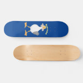 Funny seagull met Franse frieten cartoon Persoonlijk Skateboard (Horizontaal)