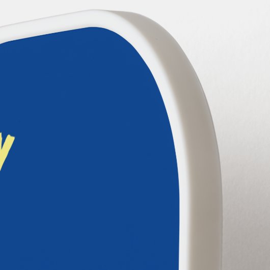 Funny seagull met Franse frieten cartoon Pickleball Paddle (Links Detail)