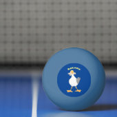 Funny seagull met Franse frieten cartoon Pingpongbal (Net)