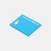 Funny seagull met Franse frieten cartoon Post-it® Notes (Schuin)