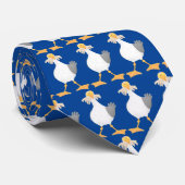 Funny seagull met Franse frieten cartoon Stropdas (Opgerold)