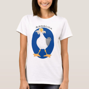 Funny seagull met Franse frieten cartoon T-shirt