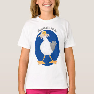 Funny seagull met Franse frieten cartoon T-shirt