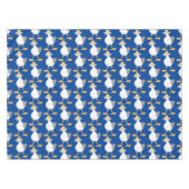 Funny seagull met Franse frieten cartoon Tafelkleed (Voorkant (Horizontaal))