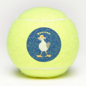 Funny seagull met Franse frieten cartoon Tennisballen (Voorkant)