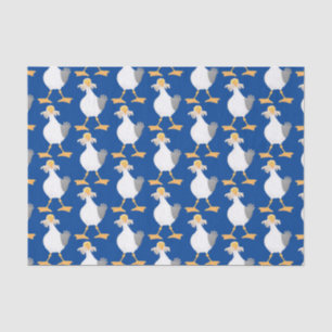 Funny seagull met Franse frieten cartoon Tissuepapier