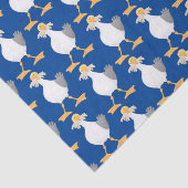 Funny seagull met Franse frieten cartoon Tissuepapier (Detail)