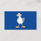 Funny seagull met Franse frieten cartoon Visitekaartje (Achterkant)