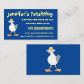 Funny seagull met Franse frieten cartoon Visitekaartje (Voorkant / Achterkant)