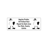 Funny seagull met Franse frieten cartoon Zelfinktende Stempel (Design)