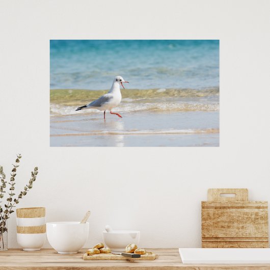 Funny seagull poster (Keuken)