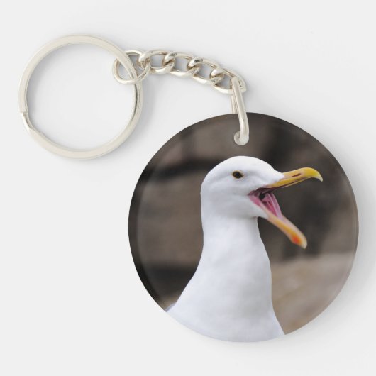 FUNNY Seagull Sleutelhanger (Voorkant)