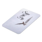 Funny Seagull Zee Bird Pun French Fry Carpe Diem Magneet (Linkerzijde)