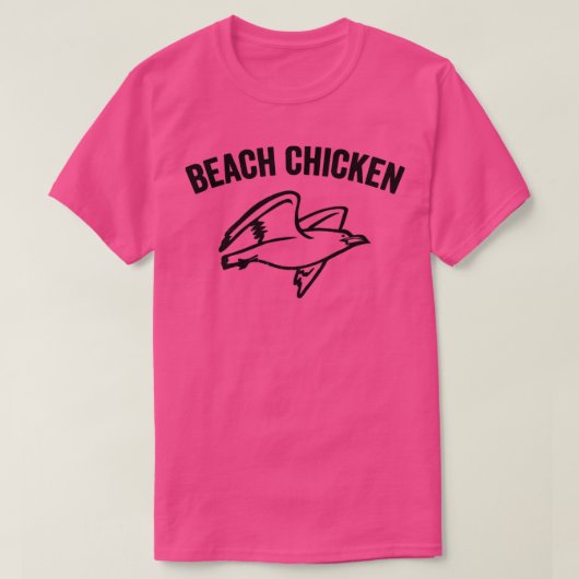 Funny Seagull Zee Gull Beach Chicken T-shirt (Design voorkant)