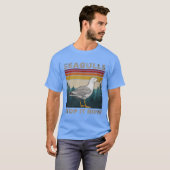 Funny Seagulls Stop It Now Bird Lover 80s Retro fr T-shirt (Voorkant volledig)