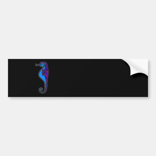 Funny seahorse bumpersticker (Voorkant)