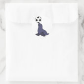 Funny Seal Animal Juggling Voetbal Ronde Sticker (Tas)