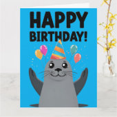 Funny Seal Birthday Puns - SEAL-ously geweldig Kaart (Gele Bloem)