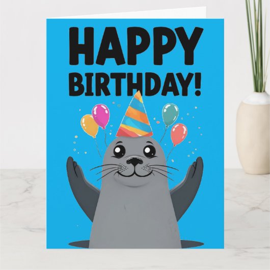 Funny Seal Birthday Puns - SEAL-ously geweldig Kaart (Voorkant)