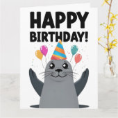 Funny Seal Birthday Puns - SEAL-ously geweldig Kaart (Gele Bloem)