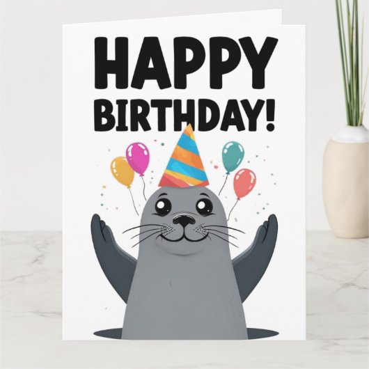 Funny Seal Birthday Puns - SEAL-ously geweldig Kaart (Voorkant)