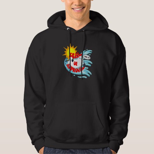 Funny Seal of Approval Seal Lover Positivity Affir Hoodie (Voorkant)