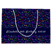Funny Seamless Pattern Abracadabra Colorful Text Groot Cadeauzakje (Achterkant)