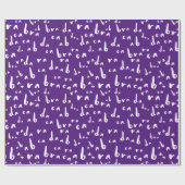 Funny Seamless Pattern Abracadabra White Text Cadeaupapier (Vlak)