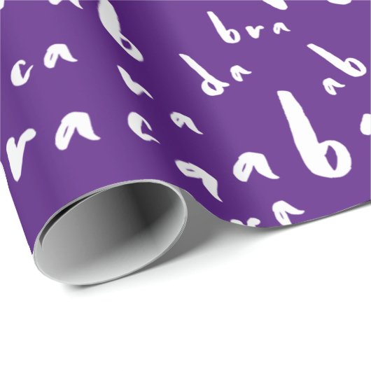 Funny Seamless Pattern Abracadabra White Text Cadeaupapier (Rol Hoek)