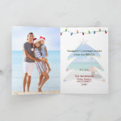 Funny Seas and Greetings Photo Beach Christmas Hol Feestdagen Kaart (Binnen)
