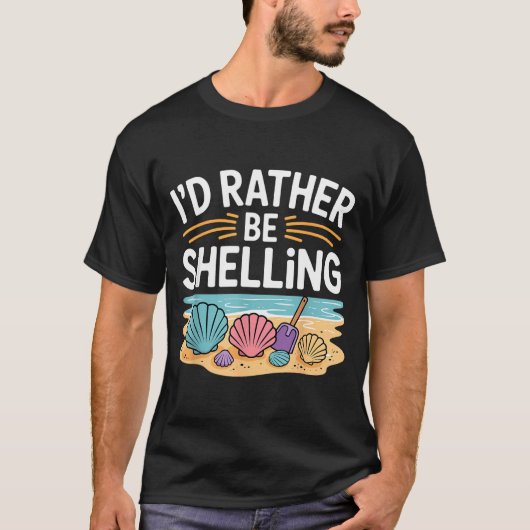 Funny Seashell Design For Men Women Sea Shell Seas T-shirt (Voorkant)