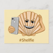 Funny Seashell die het Selfie-systeem van de mobie Briefkaart (Voorkant)