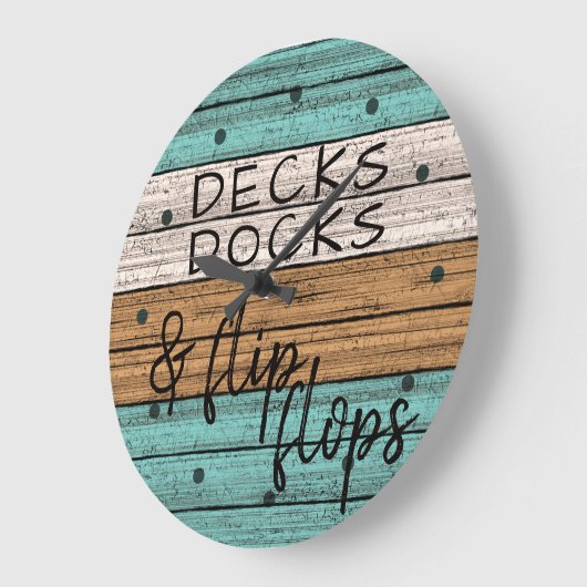 Funny Seaside Beachy Summer Quote Art Grote Klok (Hoek)