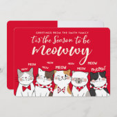 Funny Season be Merry Photo Holiday Greeting (Voorkant / Achterkant)