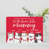 Funny Season be Merry Photo Holiday Greeting (Staand voorkant)