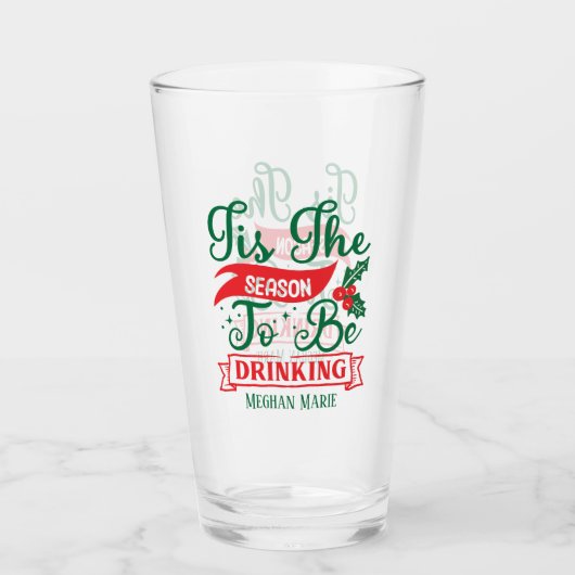 Funny Season Drink kerstbier Glas (Voorkant)