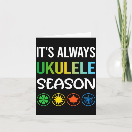 Funny Season Ukulele  Kaart (Voorkant)