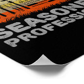 Funny Seasoned Professional Barbecue Pun Poster (Hoek)