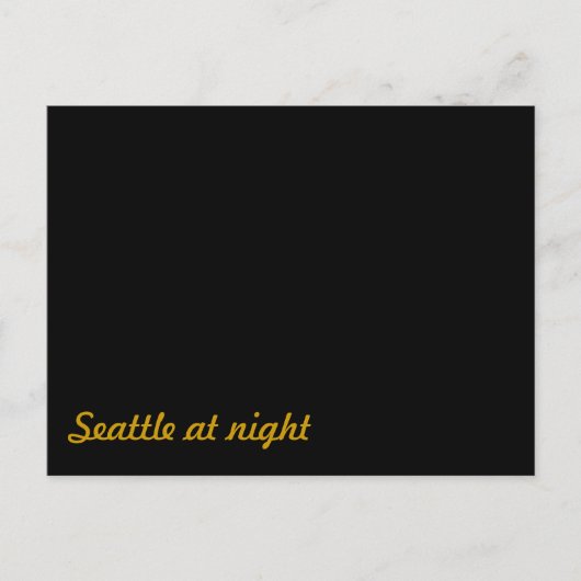 Funny: Seattle 's nachts Briefkaart (Voorkant)