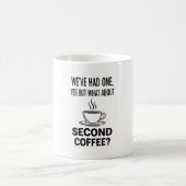 Funny Second Coffee Quote Minimal Line Art Mug Koffiemok (Center)