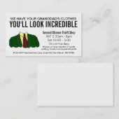 Funny Second Hand Store Thrift Shop Visitekaartje (Voorkant / Achterkant)