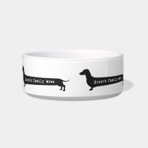 Funny Secret familie baas dachshund silhouette bow