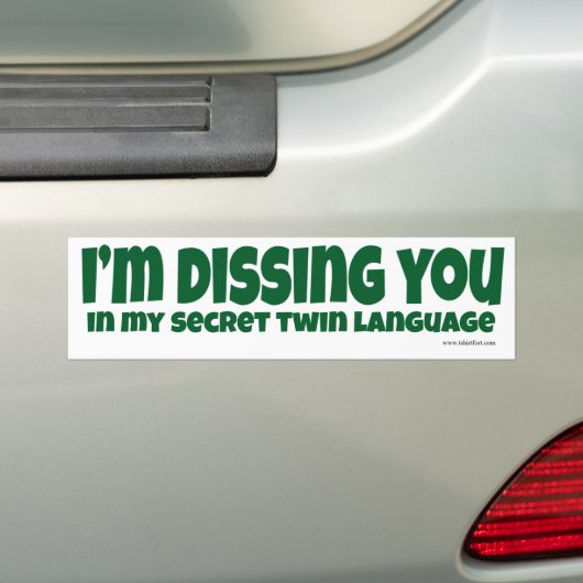 Funny Secret Twin Gezegde Bumpersticker (Op auto)