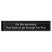 Funny Secretary Desk Naam Bord Naambordje (Voorkant)