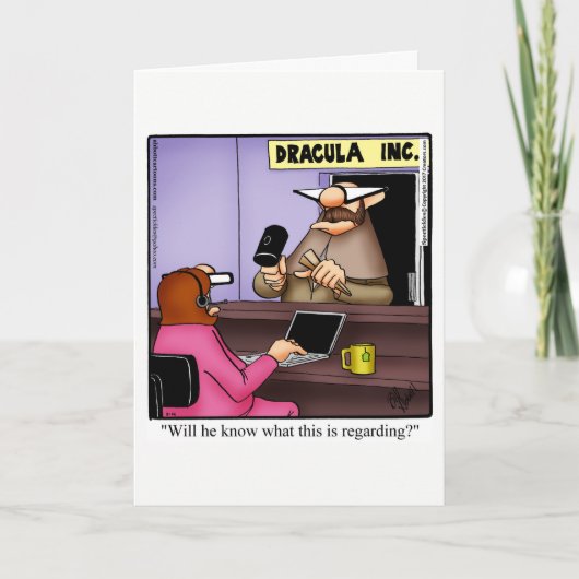 Funny Secretary Humor wenskaartSpectickles Bedankkaart (Voorkant)