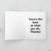 Funny Secretary Humor wenskaartSpectickles Bedankkaart (Binnen)